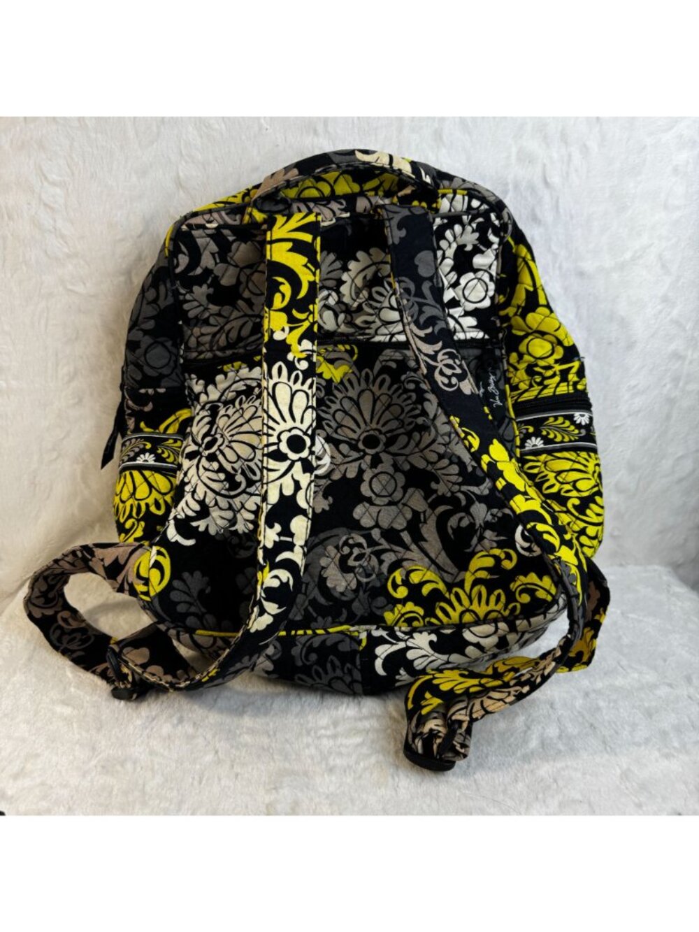 Vera Bradley Baroque Pattern Quilted cotton Campus Backpack Retired Design - Picture 4 of 7